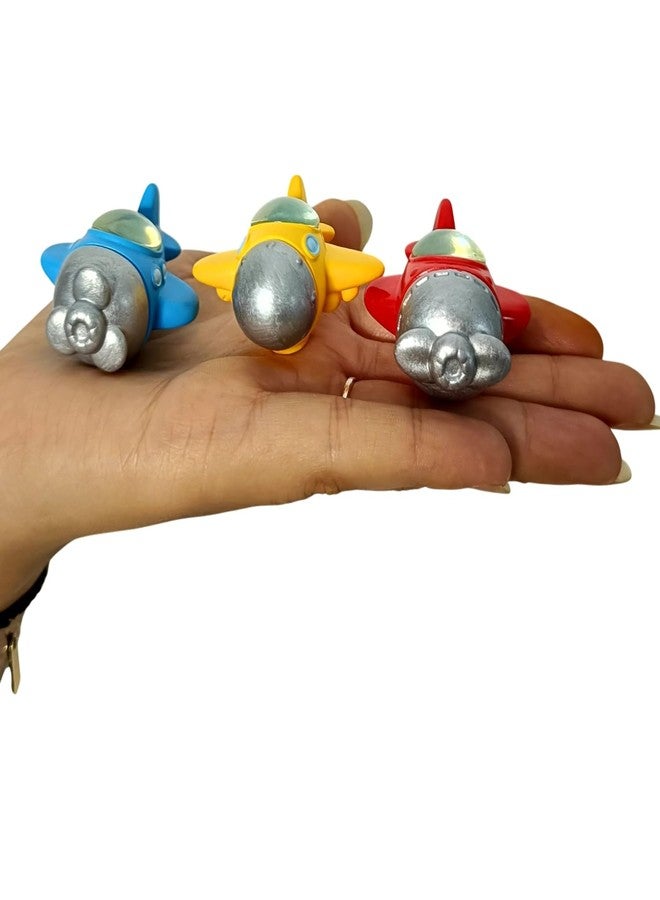 ascension Set of 3 Miniature Airplane Showpiece Perfect for Home Garden and Fairy Gardens Cake Toppers Decoration Unique Gift Idea for Kids Dollhouse Miniatures for Home Decor Kids Gift Item - Image 3